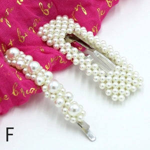 Beautiful Pearl and Gold Hair Clips