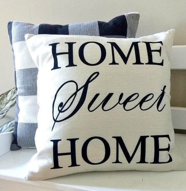 Home Sweet Home Pillow Cover Home is Where My Heart is